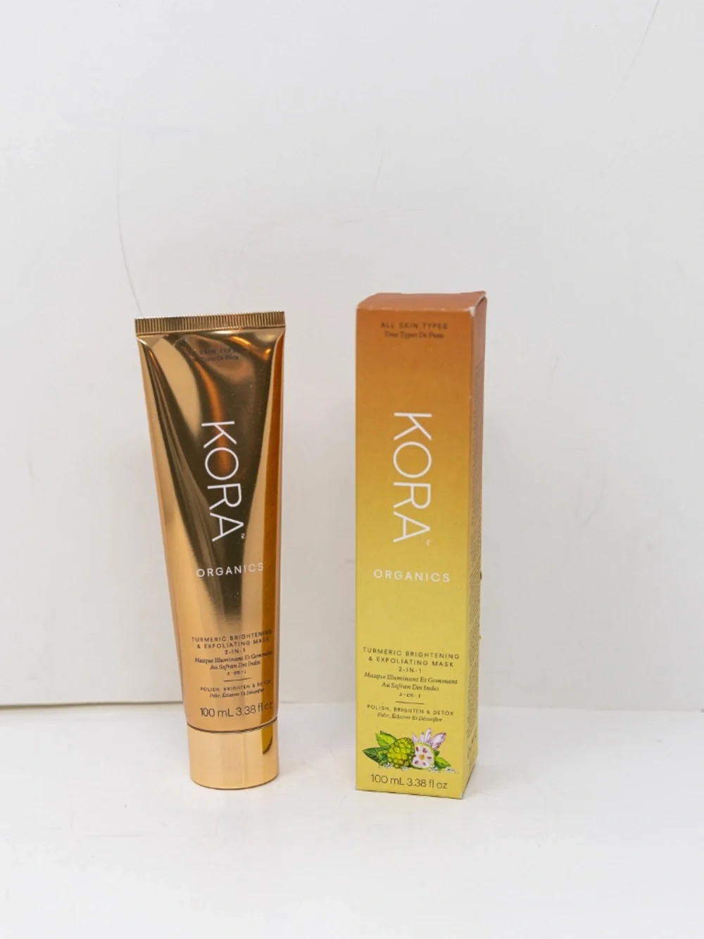 NEW Kora Organics Turmeric Brightening Exfoliating Mask Full Size 100 mL